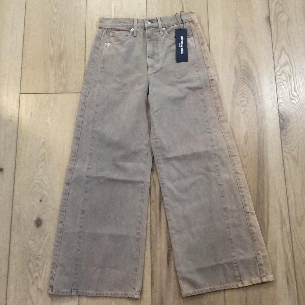 Veronica Beard Jeans Womens 27 Gray Taylor Wide Leg Crop High Rise Graphite